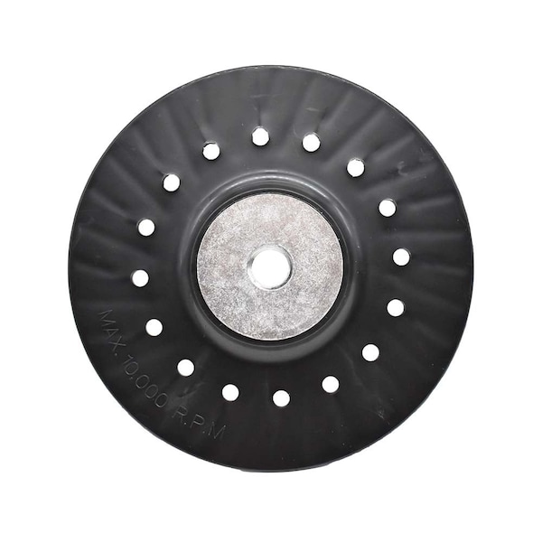Superior Pads And Abrasives 5 Inch Angle Grinder Backing Pad for Resin Fiber Disc with 5/8 Inch-11 Locking Nut BP50 - main